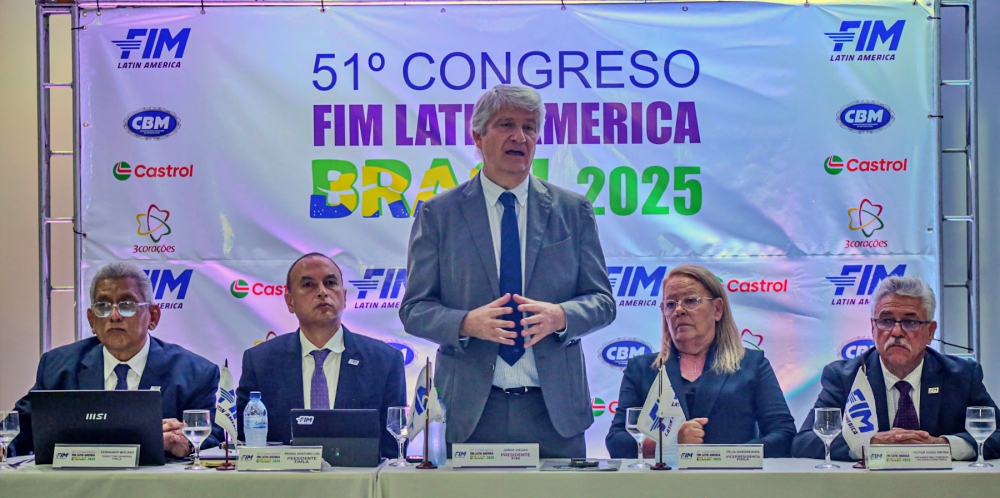 O 51º  Congresso FIM Latin America 2025, realizado em Natal/RN, contou com a presença do Presidente da FIM, Jorge Viegas