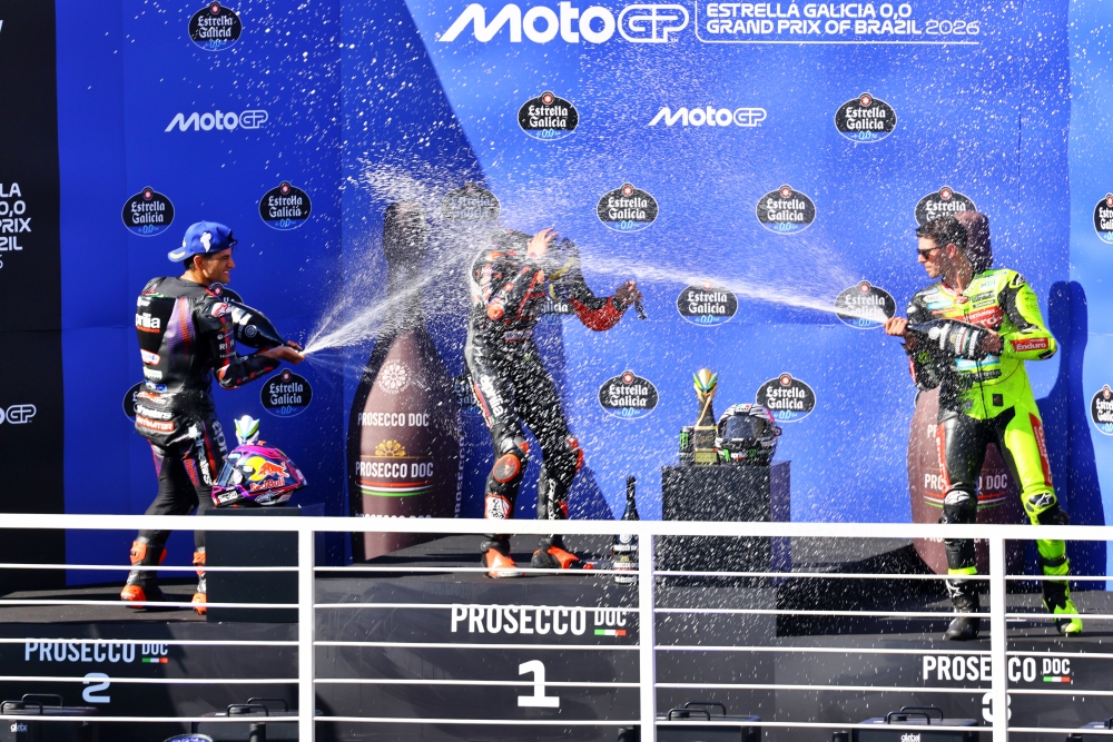 Pódio - Foto: Beto Issa/MotoGP Brasil